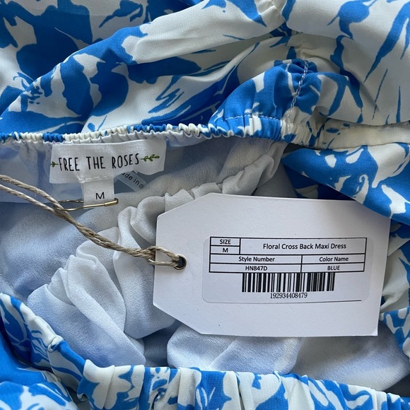 Free The Roses Floral Cross Back Maxi Dress - Picture 5 of 5